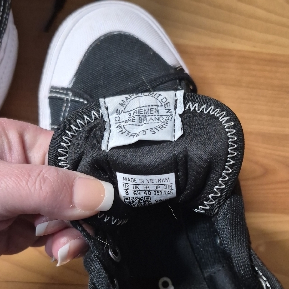 adidas Black Canvas High-Top Sneakers - Picture 2 of 6